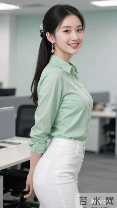 今日职场穿搭-浅绿+白，专业又显气质，工作状态满分