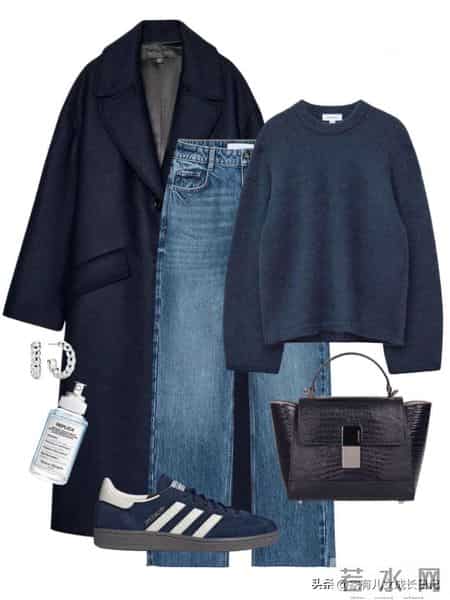 早春穿搭灵感配色方案:嫩黄 + 棕色-灰色 = 温柔高级感