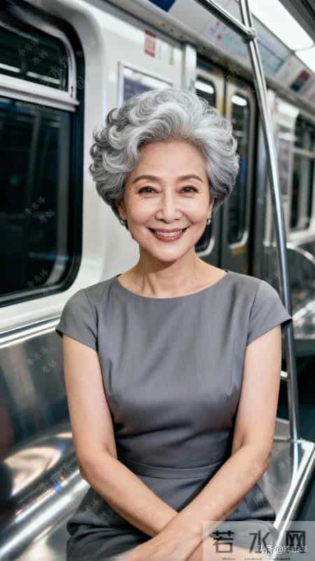 被13位地铁奶奶发型惊艳到了！白发不染-不穿老年装-气质不输明星