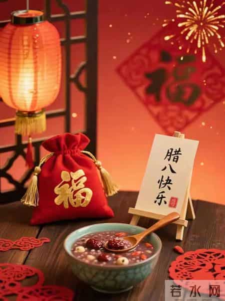 1月26日早安腊八节祝福图片。祝愿大家吉祥团圆冬日安康