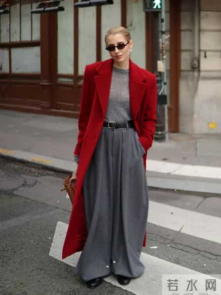 冬日超火的一组配色：灰+红，好看显高级！