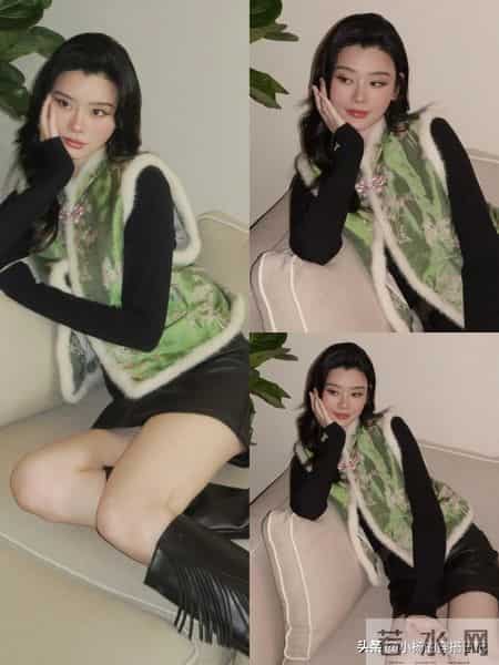 奚梦瑶吉娜新年氛围穿搭，搭配公式直接抄！