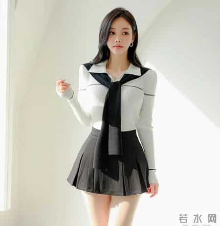 黑白学院轻熟套装