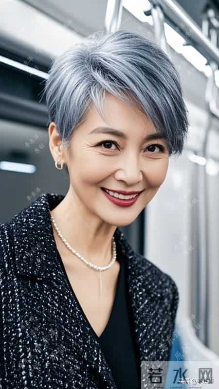 被13位地铁奶奶发型惊艳到了！白发不染-不穿老年装-气质不输明星