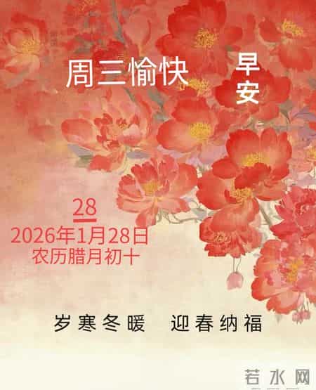 2026年1月28日早上好 早上好温馨问候祝福语 早安精美图片 周三愉快