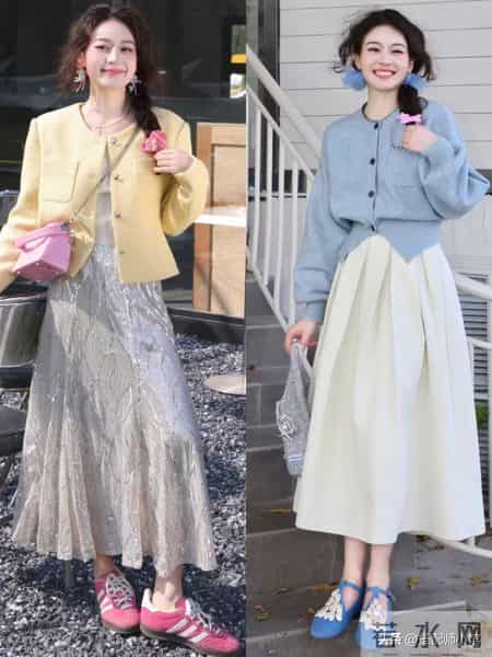 春天请一定要这样穿：短外套+半身裙，时髦洋气，每套回头率都高