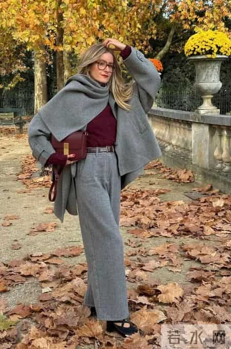 冬日超火的一组配色：灰+红，好看显高级！