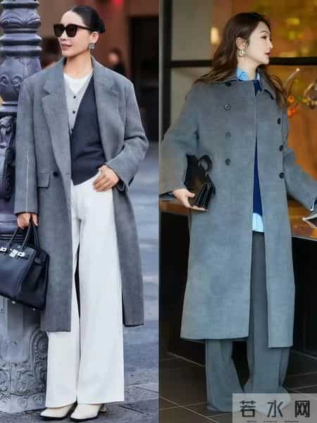 今年过年最流行的穿法：大衣+阔腿裤，高级又时髦，太美了！