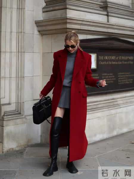 冬日超火的一组配色：灰+红，好看显高级！