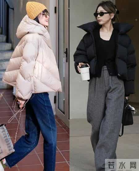 短款羽绒服这样搭，秋冬穿太合适，日常出门不费神还显高