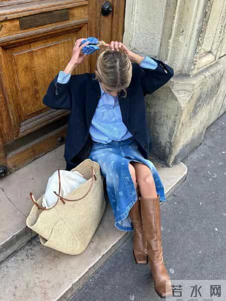 冬天把藏蓝色穿在身上，好看又显高级！