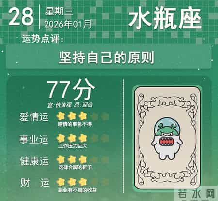 26年1月28日星座运势：谁红谁黑今日见分晓！