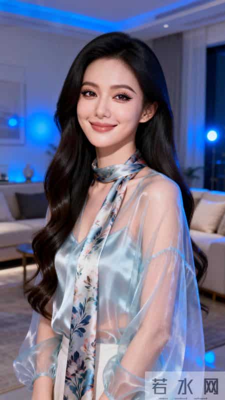 温柔优雅的睡衣，蓝白相间的花纹，尽显女性魅力。