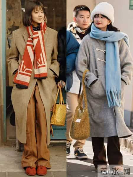 被上海街拍惊艳了！满大街都是“大衣裹围巾”，却个个时髦又高级