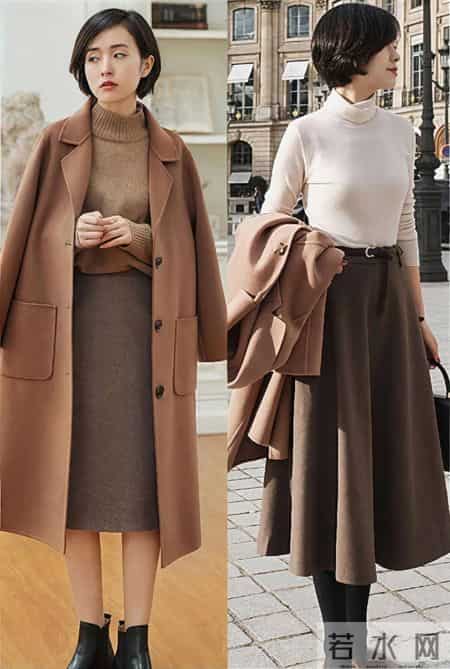 “大衣+呢子裙”=今冬最时髦搭配！保暖显瘦两不误，还特显气质