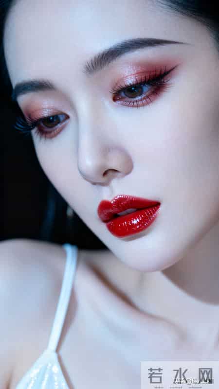 烈焰红唇配清冷眼神，这颜值你给打几分？