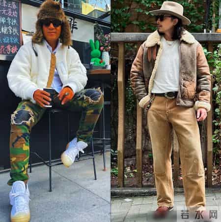 皮毛一体+休闲裤，才是40+男人该有的打扮，有型又时髦，谁穿谁帅