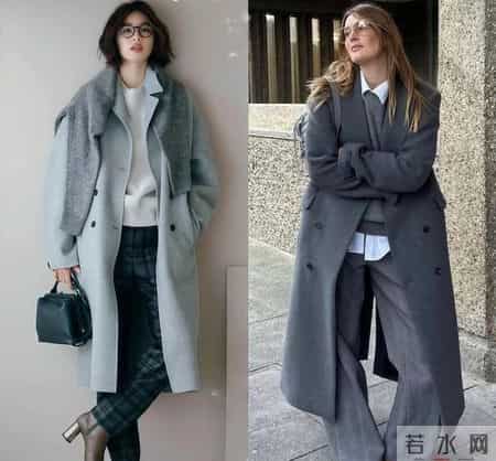 如果你有一件“灰色大衣”，试着这样配色，高级感爆棚