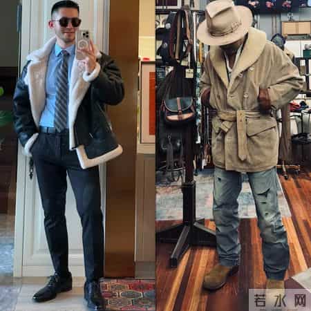 皮毛一体+休闲裤，才是40+男人该有的打扮，有型又时髦，谁穿谁帅