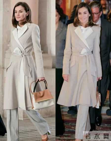 被53岁西班牙王后的大衣惊艳到了，原来“不露踝、不光腿”也能