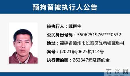 漳州市长泰区人民法院预拘留公告(2026年第一期)