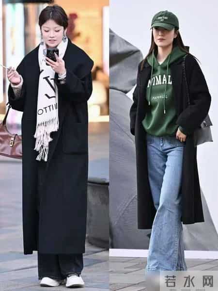“大衣+牛仔裤”今年冬天最流行的穿搭，这样穿时髦松弛又减龄！