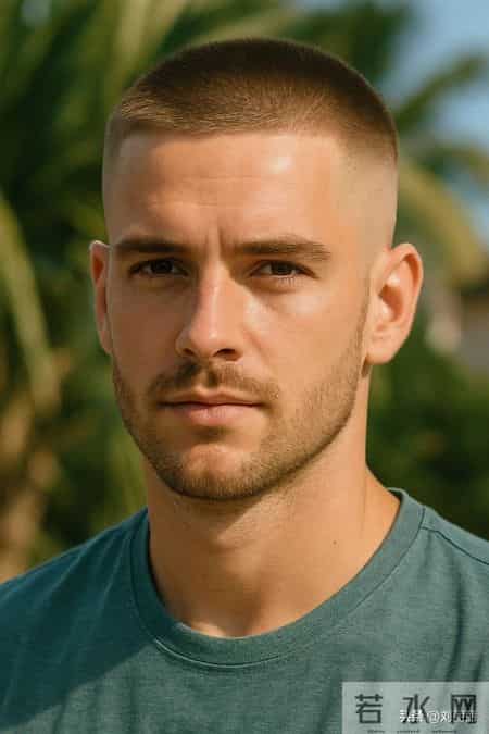 欧美硬汉风寸头：硬朗气质的经典诠释，型男必备造型