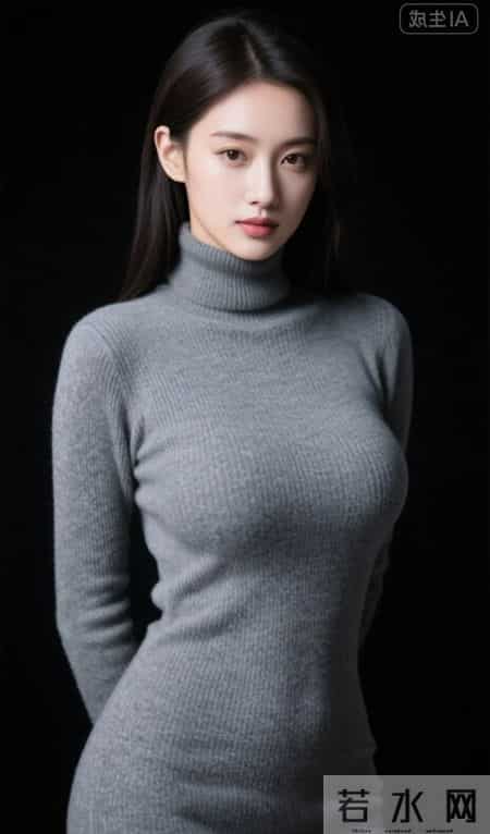针织高领连衣裙的风采