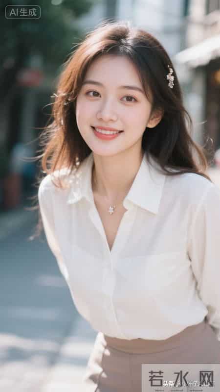 清爽温柔的都市轻氧风~白色短款衬衫搭配牛仔下装简约利落