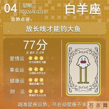 2026年2月04日十二星座运势