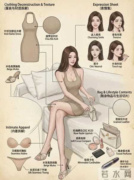 纯欲天花板!针织挂脖裙,温柔到让人挪不开眼