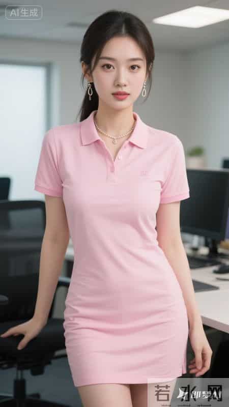 粉调Polo裙解锁通勤新风格，清爽利落又温柔，职场也能元气满满