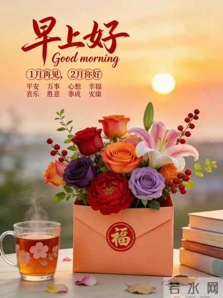 2026年2月1日早安图周末早上好祝福 冬日早安问候图片