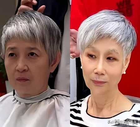 为什么我劝白发奶奶：少剪短发、多扎发？看这3组对比图你就懂了