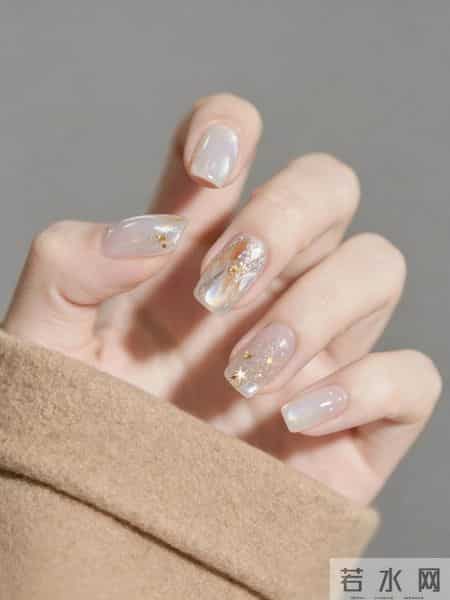 好仙气的裸色美甲、好温柔的裸色美甲