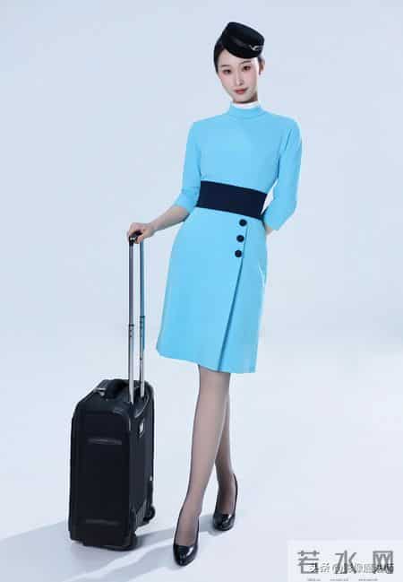 厦航空姐制服细节七分袖+宽腰带,勾勒完美身形,大方又好看