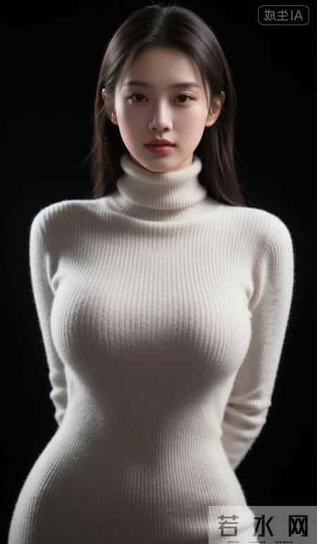 针织高领连衣裙的风采