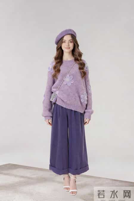 芋泥紫毛衣|揉碎秋冬的温柔紫调紫色系穿搭