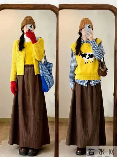 24套秋冬穿搭，一周穿搭不重样 。