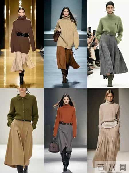 早春选择“中长裙”穿搭，让你轻松美出新高度，50+女性赶紧码住