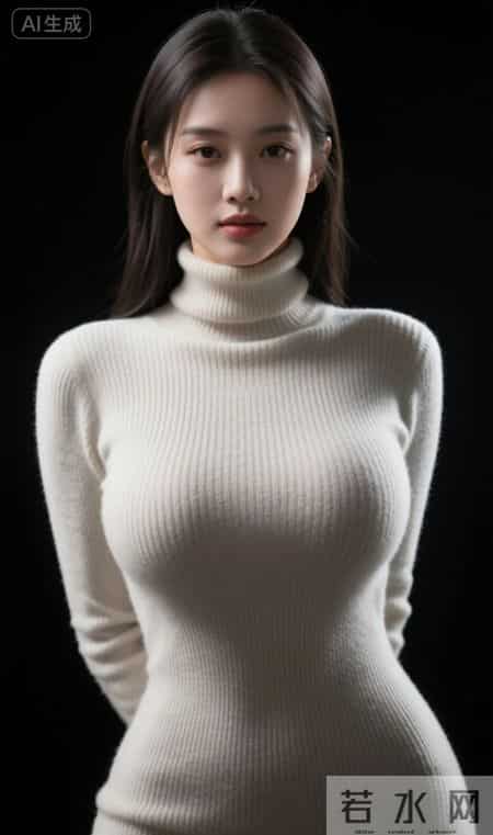 针织高领连衣裙的风采