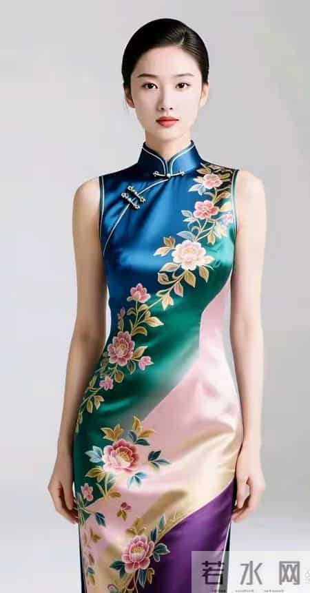 光影下的多彩旗袍