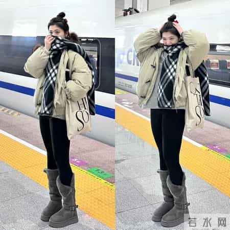 圆脸微胖，这位博主好会穿，堪称冬季微胖穿搭范本~