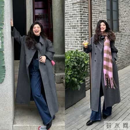 圆脸微胖，这位博主好会穿，堪称冬季微胖穿搭范本~