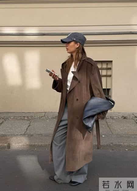 灰色阔腿裤,这样搭真的很高级!