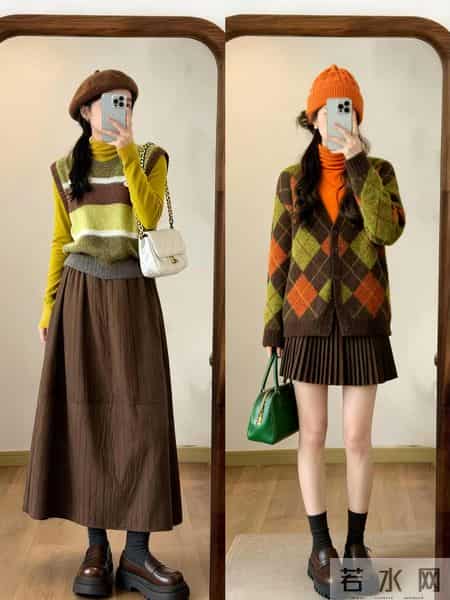 24套秋冬穿搭，一周穿搭不重样 。