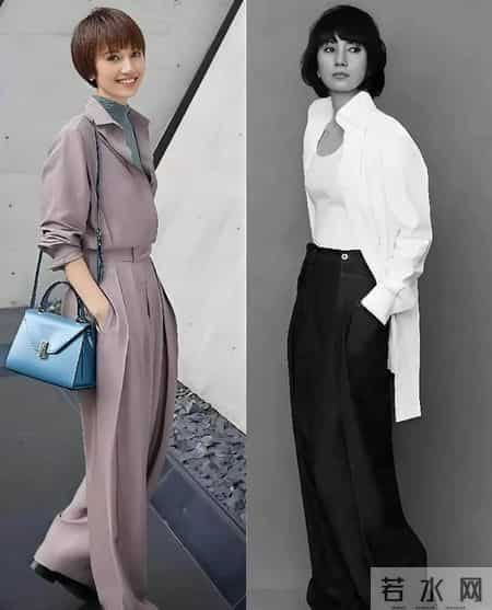看袁泉的冬季打扮,我悟了:衣穿直、裤选松,发剪短才更得体!