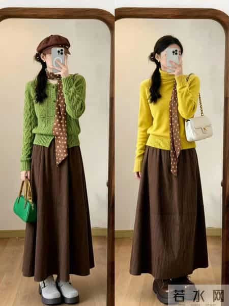 24套秋冬穿搭，一周穿搭不重样 。