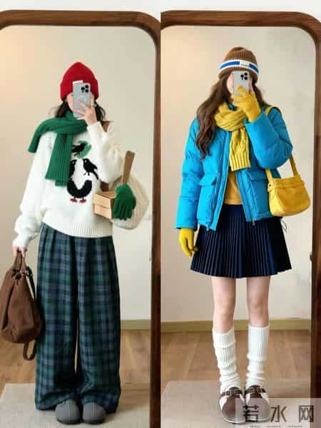 24套秋冬穿搭，一周穿搭不重样 。