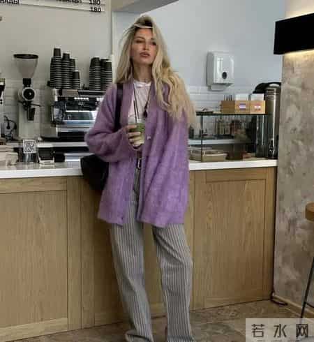 秋冬配色新思路“紫色+灰色”，低调又显贵的神仙搭配，一眼爱上